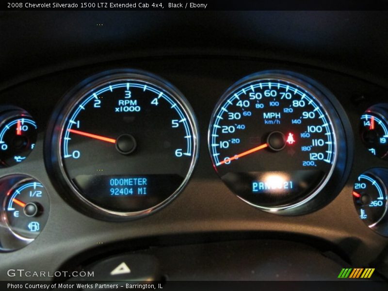 Black / Ebony 2008 Chevrolet Silverado 1500 LTZ Extended Cab 4x4