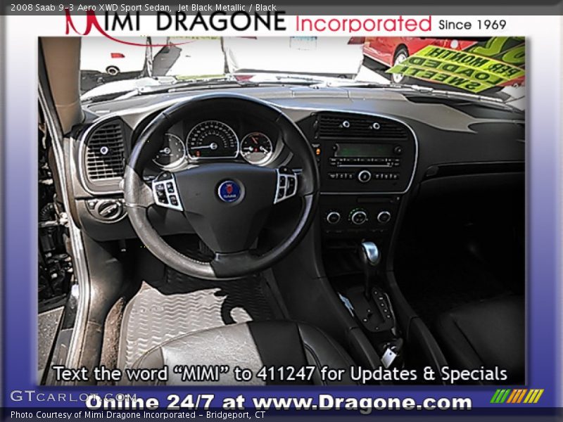 Jet Black Metallic / Black 2008 Saab 9-3 Aero XWD Sport Sedan