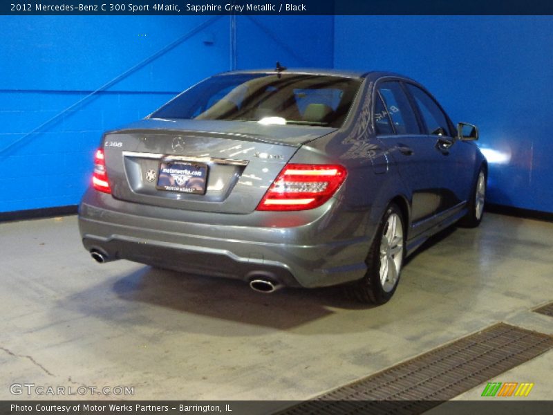 Sapphire Grey Metallic / Black 2012 Mercedes-Benz C 300 Sport 4Matic