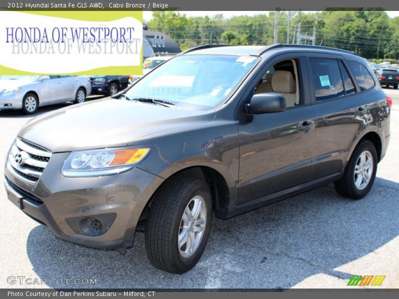 Cabo Bronze / Beige 2012 Hyundai Santa Fe GLS AWD