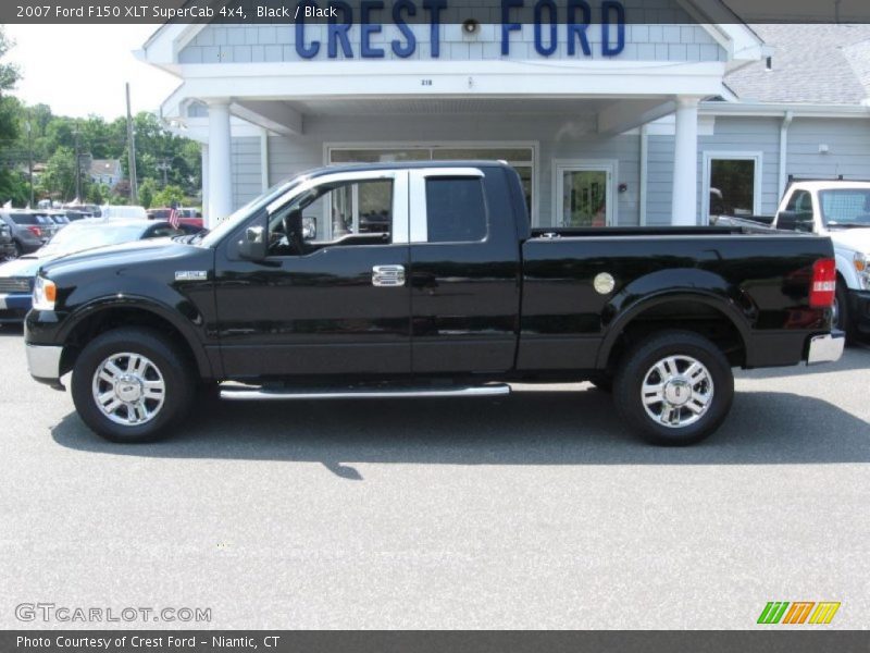 Black / Black 2007 Ford F150 XLT SuperCab 4x4