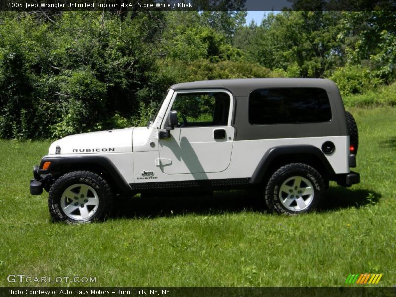 Stone White / Khaki 2005 Jeep Wrangler Unlimited Rubicon 4x4