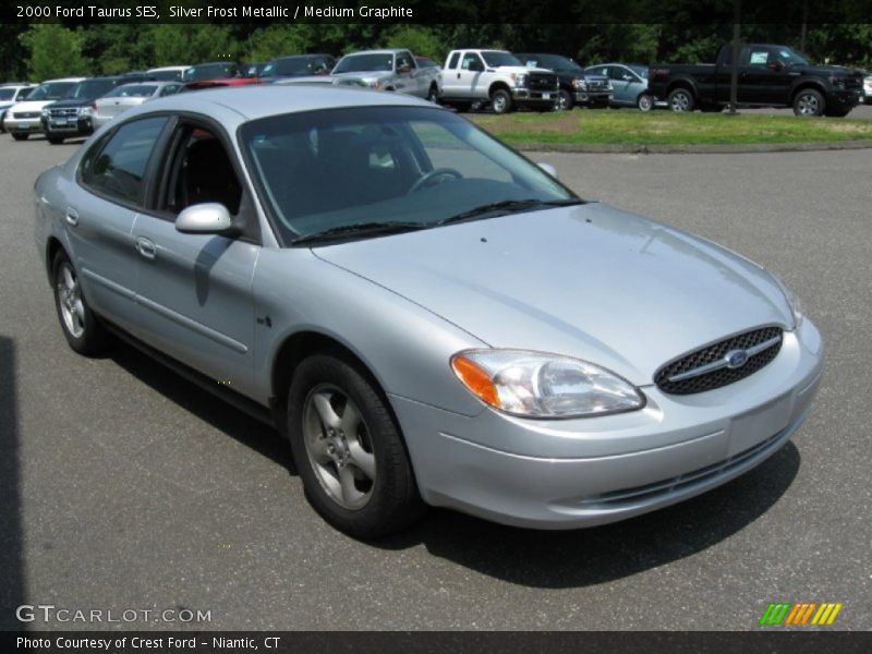 Silver Frost Metallic / Medium Graphite 2000 Ford Taurus SES