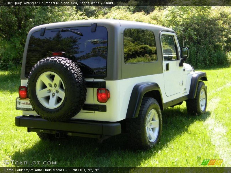 Stone White / Khaki 2005 Jeep Wrangler Unlimited Rubicon 4x4