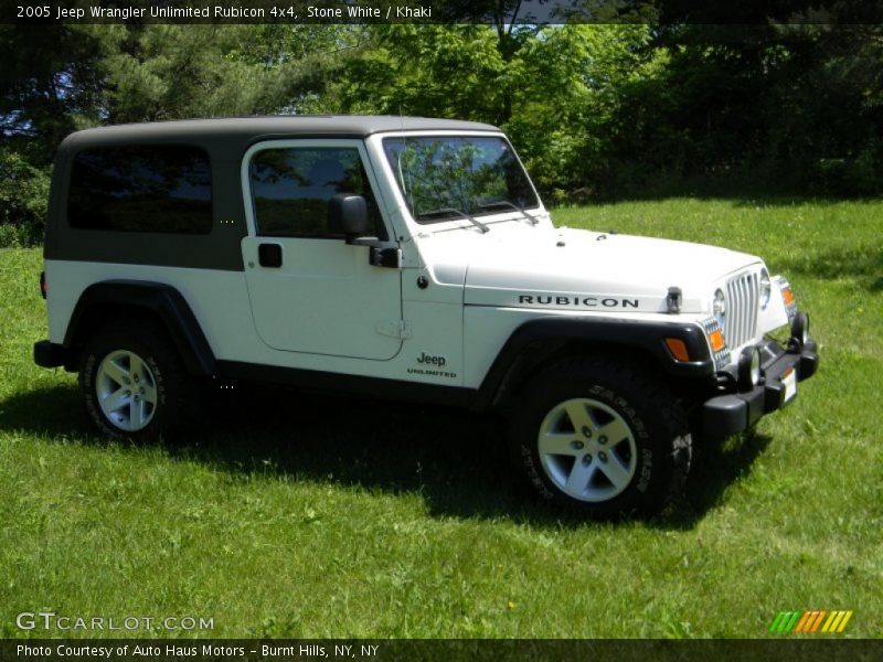 Stone White / Khaki 2005 Jeep Wrangler Unlimited Rubicon 4x4