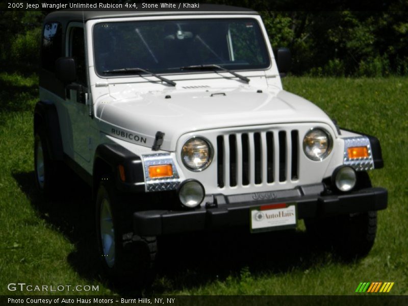 Stone White / Khaki 2005 Jeep Wrangler Unlimited Rubicon 4x4