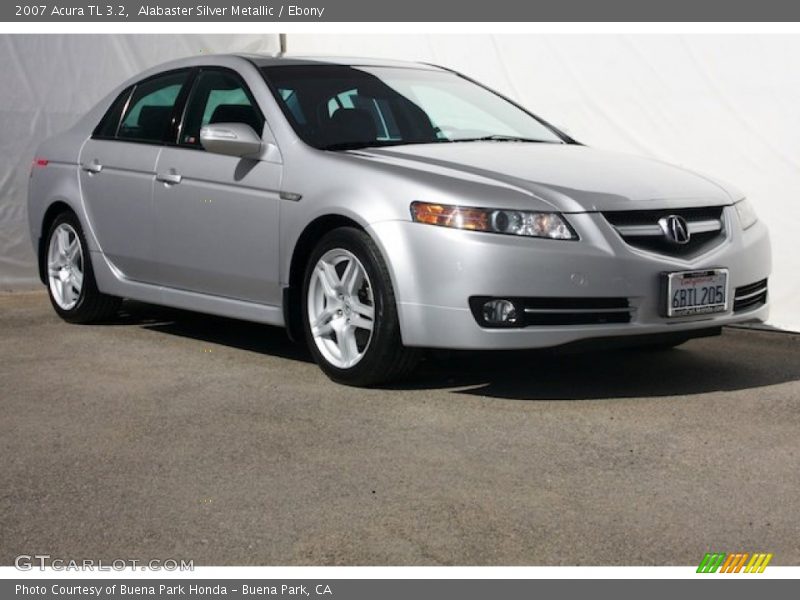 Alabaster Silver Metallic / Ebony 2007 Acura TL 3.2