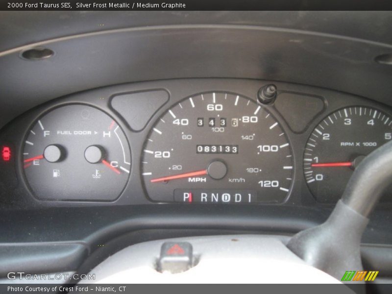 Silver Frost Metallic / Medium Graphite 2000 Ford Taurus SES