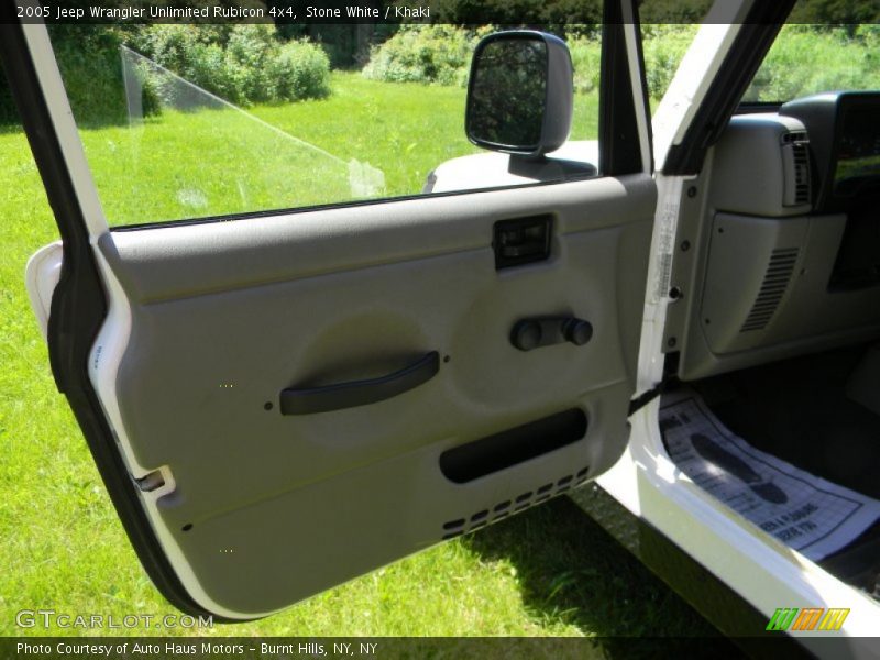 Stone White / Khaki 2005 Jeep Wrangler Unlimited Rubicon 4x4