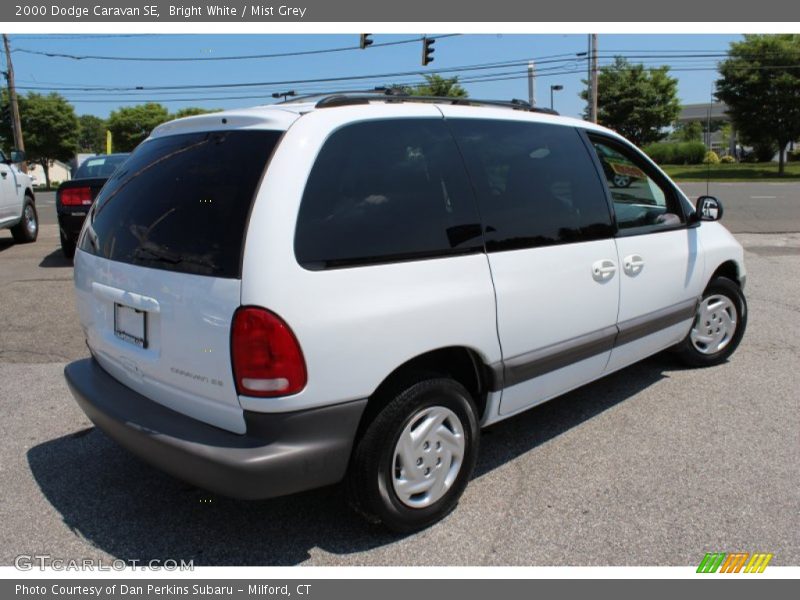 Bright White / Mist Grey 2000 Dodge Caravan SE