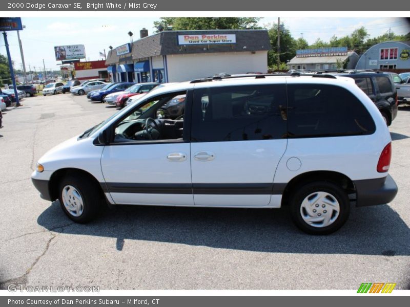 Bright White / Mist Grey 2000 Dodge Caravan SE