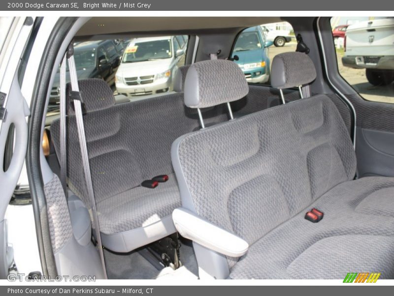 Bright White / Mist Grey 2000 Dodge Caravan SE