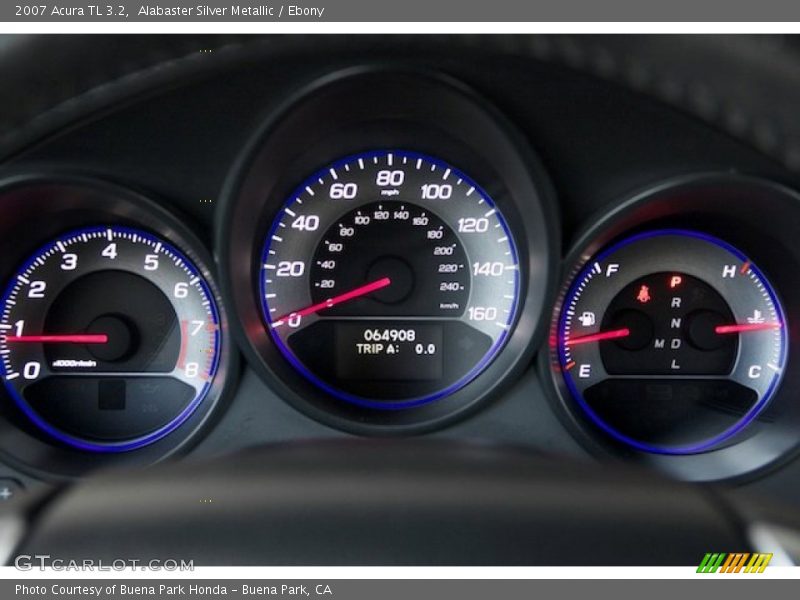 Alabaster Silver Metallic / Ebony 2007 Acura TL 3.2