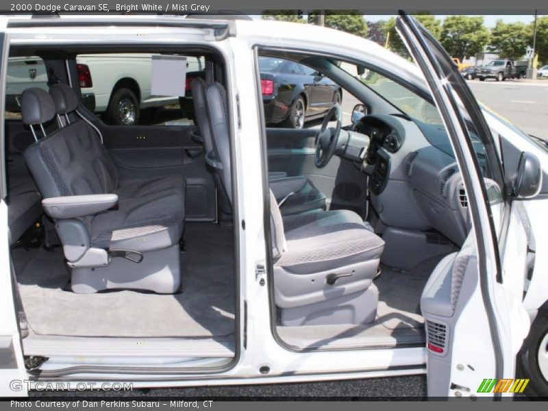 Bright White / Mist Grey 2000 Dodge Caravan SE