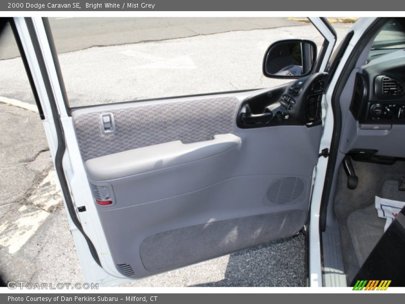Bright White / Mist Grey 2000 Dodge Caravan SE