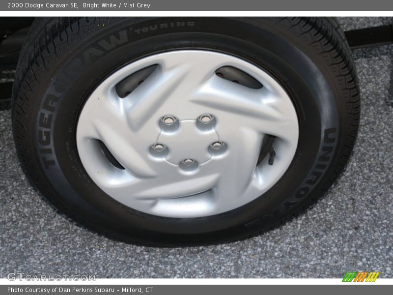 Bright White / Mist Grey 2000 Dodge Caravan SE
