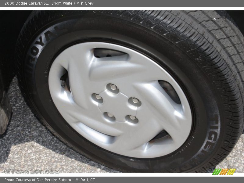 Bright White / Mist Grey 2000 Dodge Caravan SE