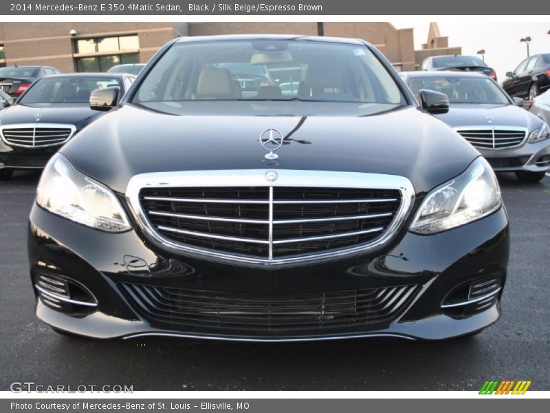 Black / Silk Beige/Espresso Brown 2014 Mercedes-Benz E 350 4Matic Sedan