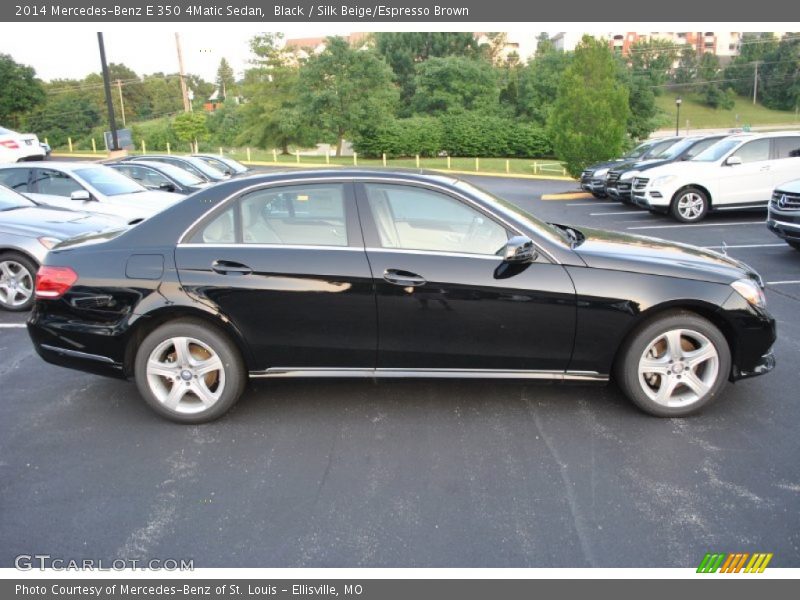 Black / Silk Beige/Espresso Brown 2014 Mercedes-Benz E 350 4Matic Sedan