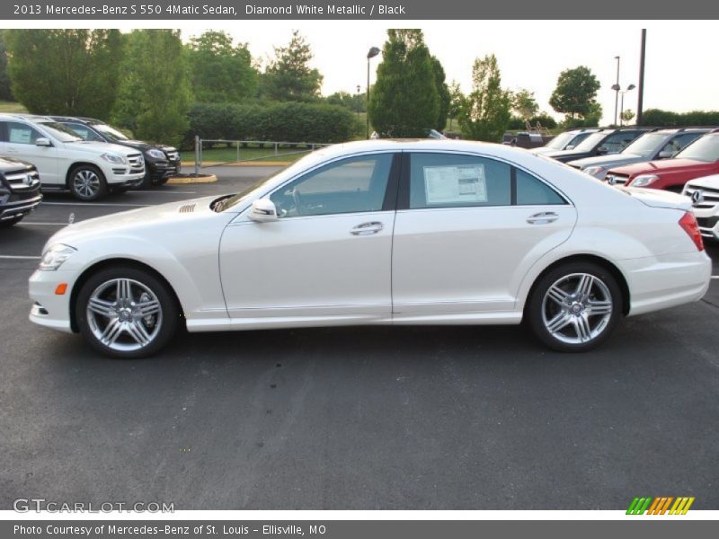 Diamond White Metallic / Black 2013 Mercedes-Benz S 550 4Matic Sedan