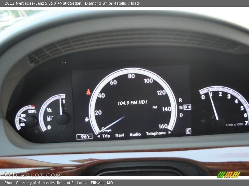 Diamond White Metallic / Black 2013 Mercedes-Benz S 550 4Matic Sedan