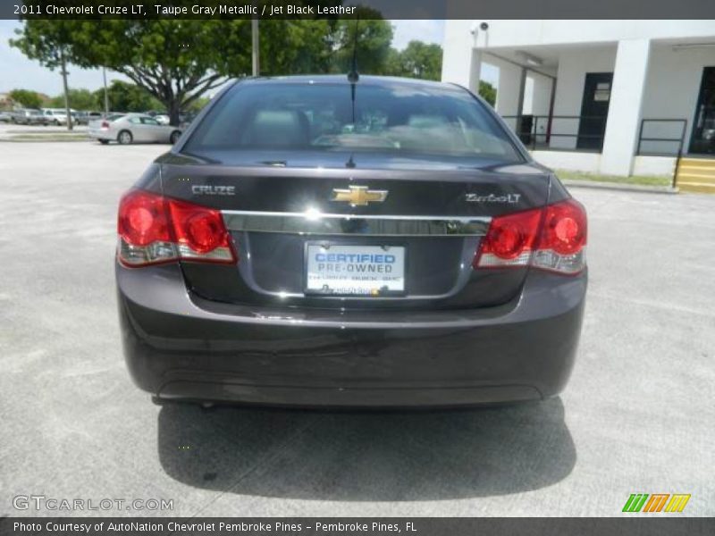 Taupe Gray Metallic / Jet Black Leather 2011 Chevrolet Cruze LT