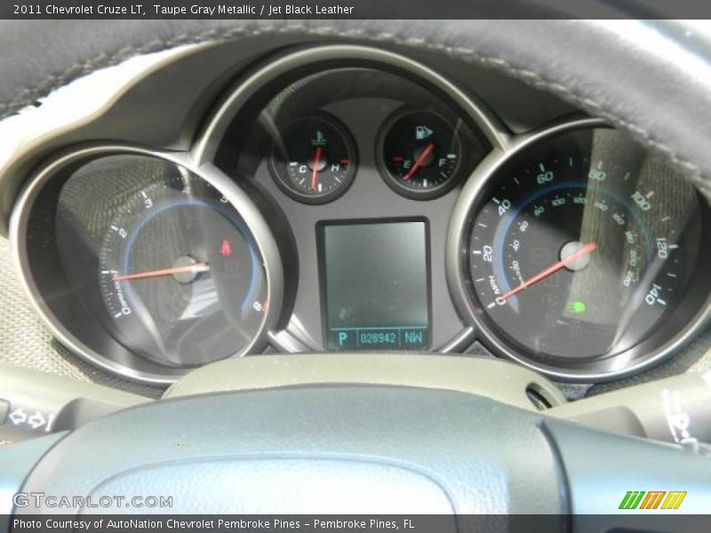 Taupe Gray Metallic / Jet Black Leather 2011 Chevrolet Cruze LT