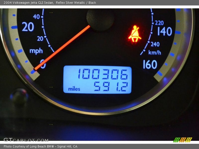 Reflex Silver Metallic / Black 2004 Volkswagen Jetta GLS Sedan