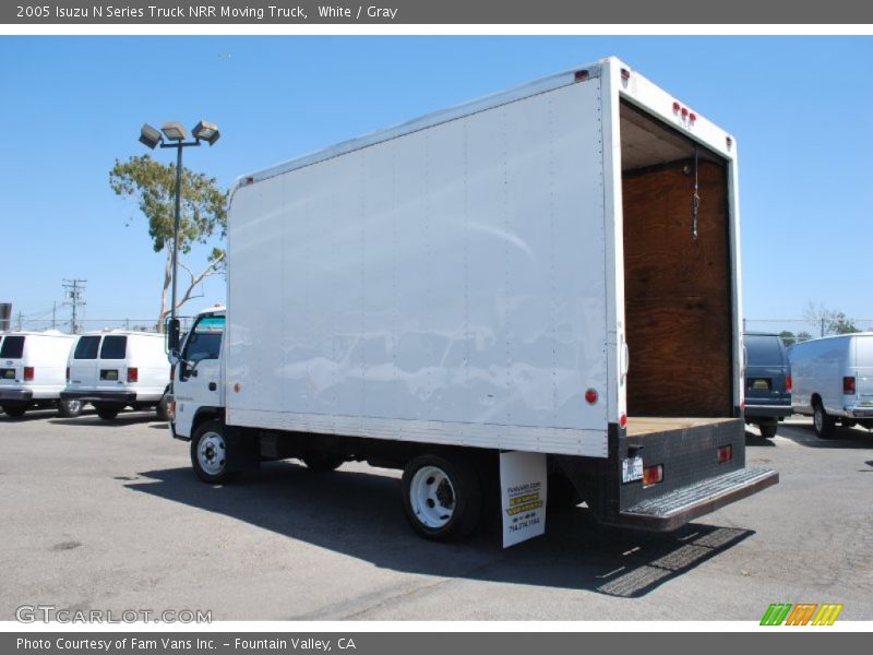 White / Gray 2005 Isuzu N Series Truck NRR Moving Truck