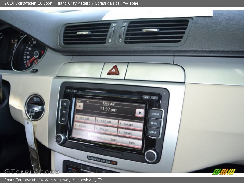 Island Grey Metallic / Cornsilk Beige Two Tone 2010 Volkswagen CC Sport