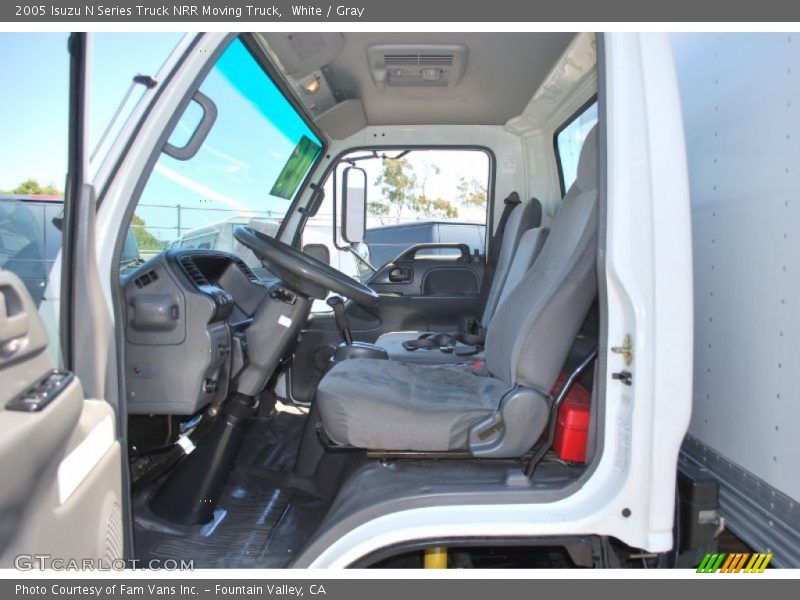 White / Gray 2005 Isuzu N Series Truck NRR Moving Truck