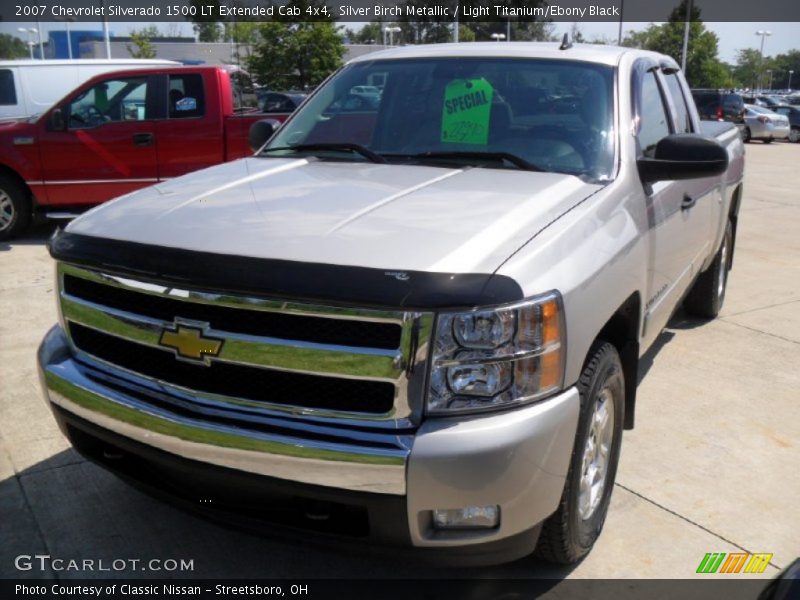 Silver Birch Metallic / Light Titanium/Ebony Black 2007 Chevrolet Silverado 1500 LT Extended Cab 4x4