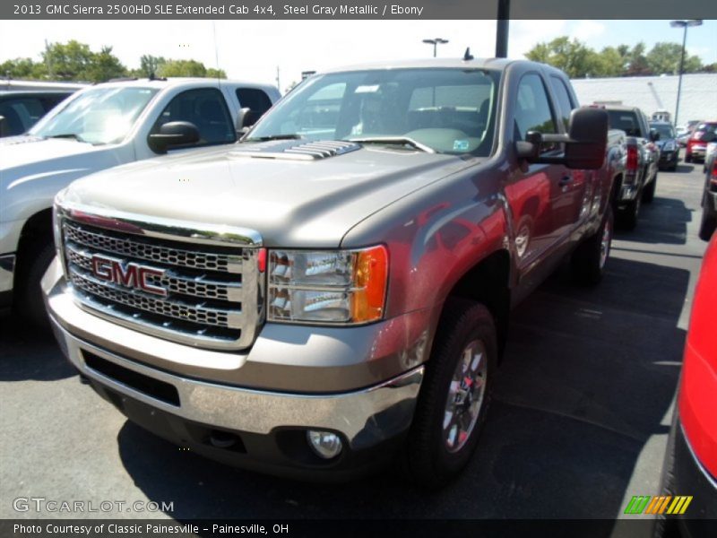 Steel Gray Metallic / Ebony 2013 GMC Sierra 2500HD SLE Extended Cab 4x4