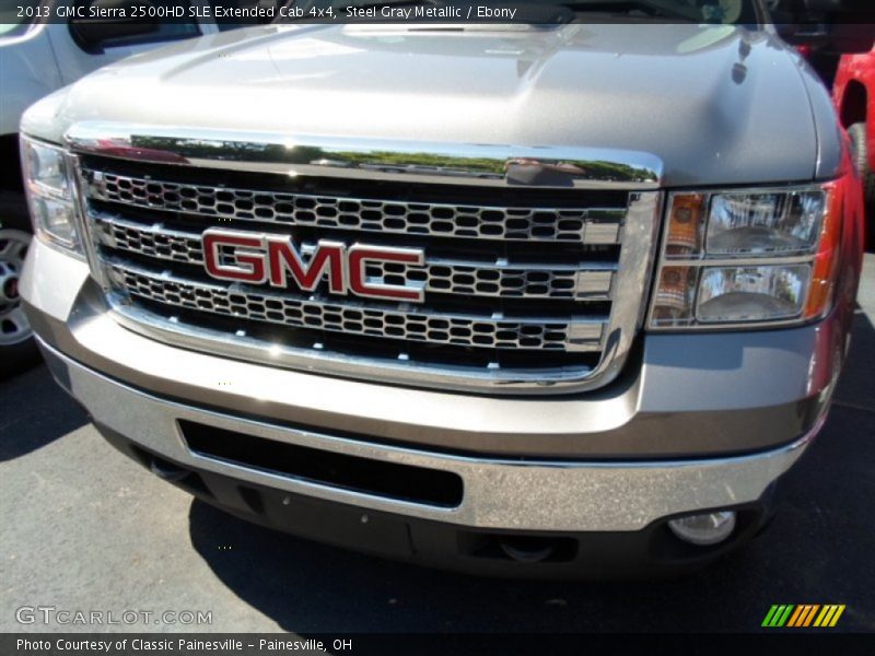 Steel Gray Metallic / Ebony 2013 GMC Sierra 2500HD SLE Extended Cab 4x4