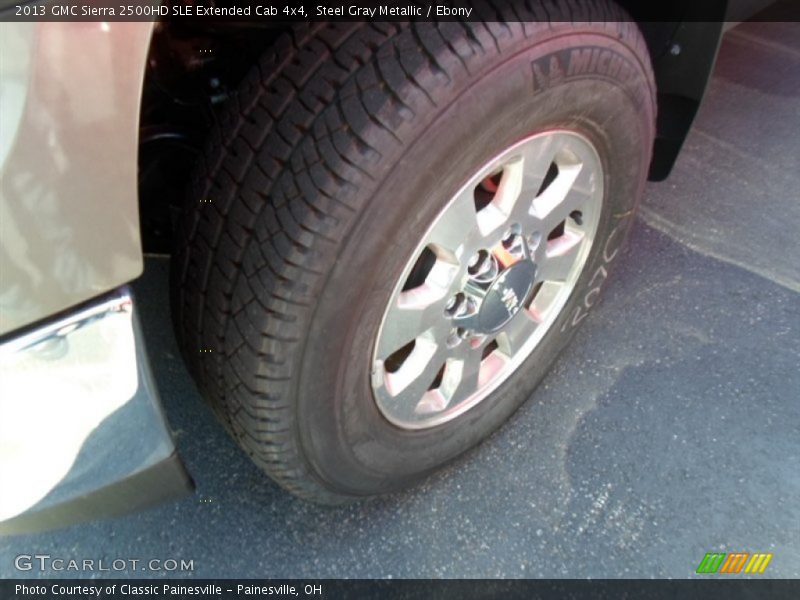 Steel Gray Metallic / Ebony 2013 GMC Sierra 2500HD SLE Extended Cab 4x4