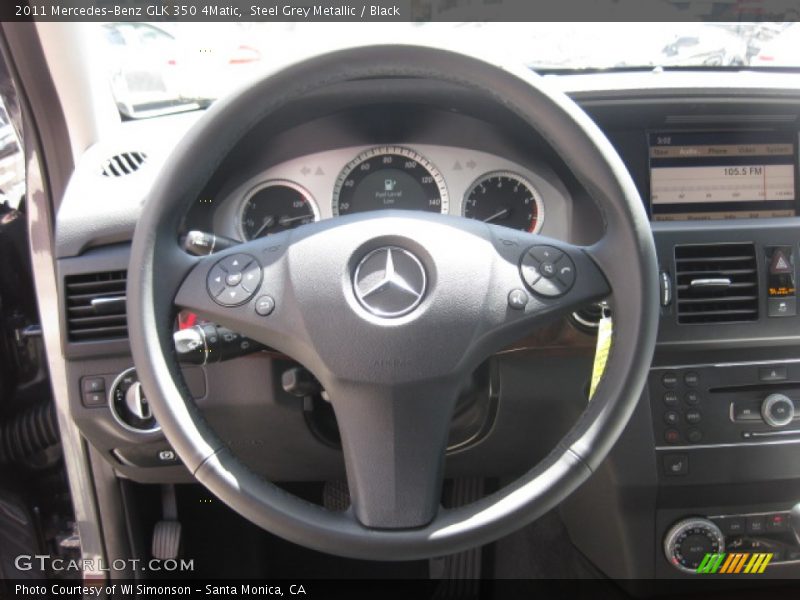 Steel Grey Metallic / Black 2011 Mercedes-Benz GLK 350 4Matic