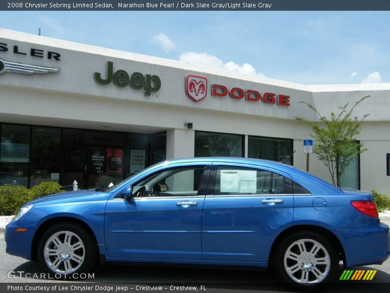Marathon Blue Pearl / Dark Slate Gray/Light Slate Gray 2008 Chrysler Sebring Limited Sedan