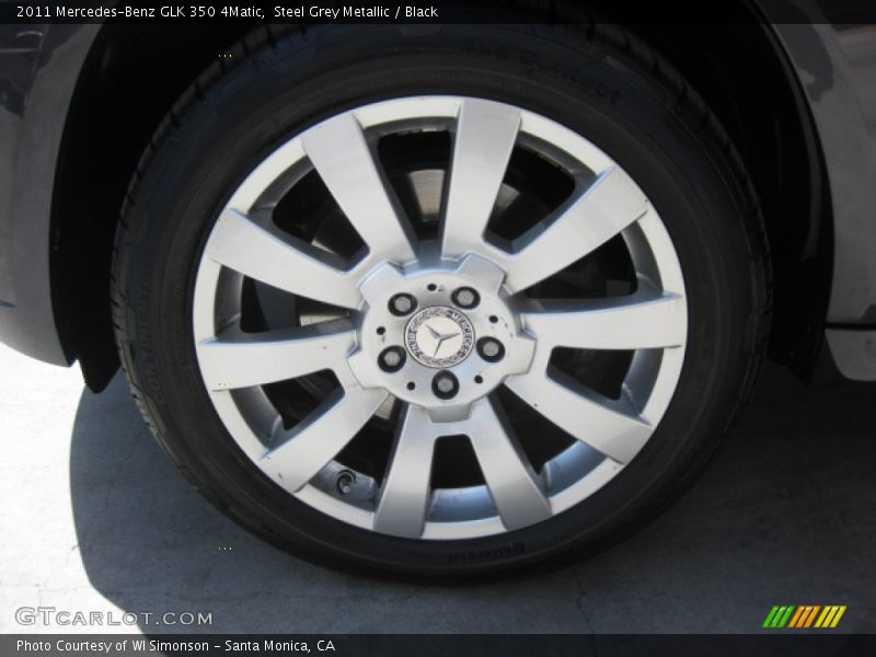 Steel Grey Metallic / Black 2011 Mercedes-Benz GLK 350 4Matic