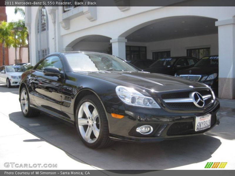 Black / Black 2011 Mercedes-Benz SL 550 Roadster