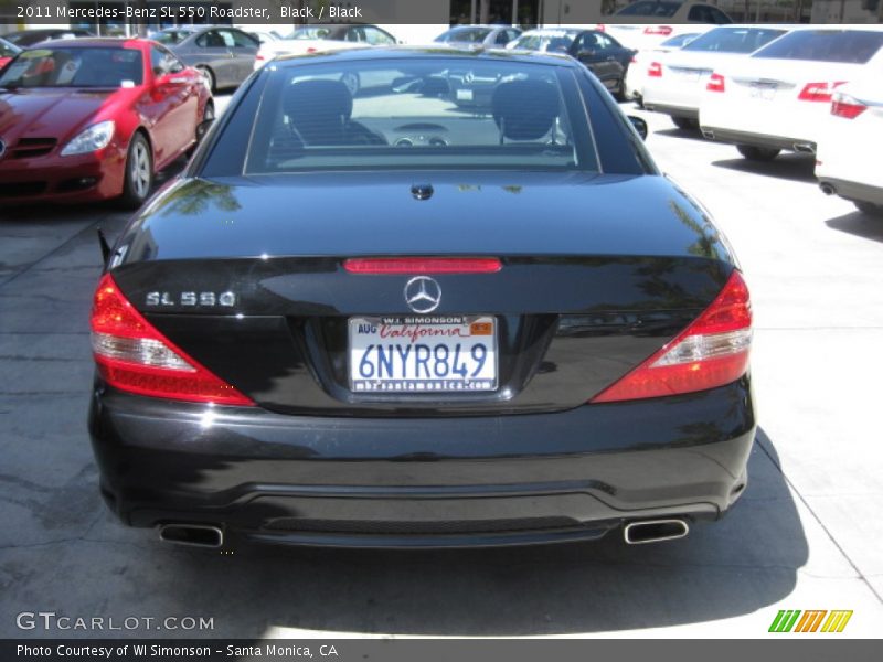 Black / Black 2011 Mercedes-Benz SL 550 Roadster