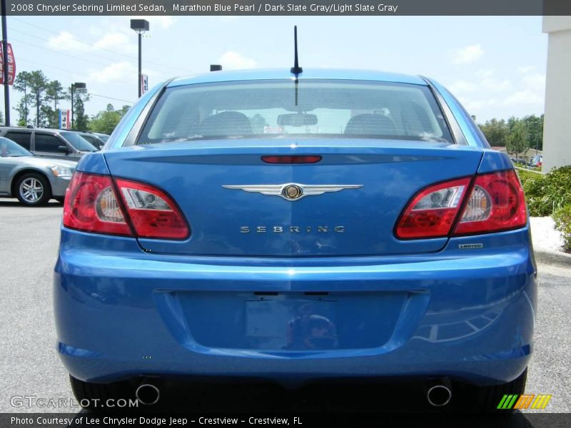 Marathon Blue Pearl / Dark Slate Gray/Light Slate Gray 2008 Chrysler Sebring Limited Sedan