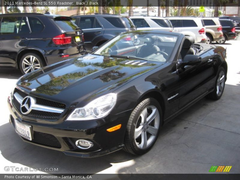 Black / Black 2011 Mercedes-Benz SL 550 Roadster