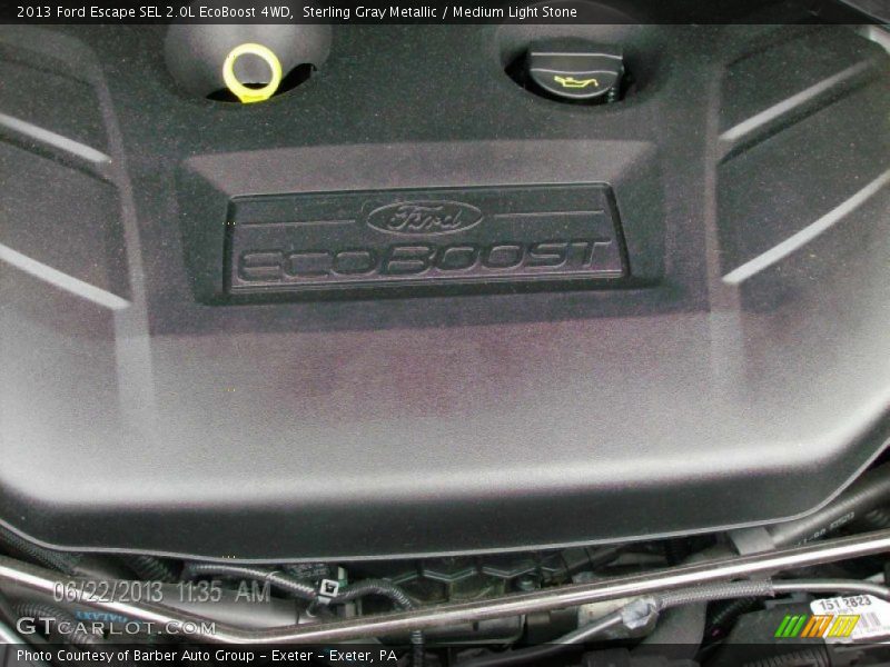 Sterling Gray Metallic / Medium Light Stone 2013 Ford Escape SEL 2.0L EcoBoost 4WD
