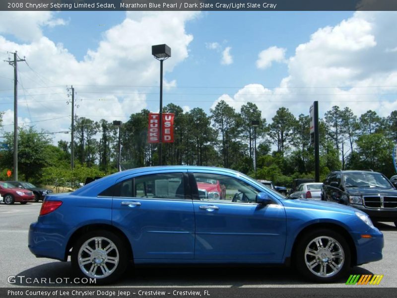 Marathon Blue Pearl / Dark Slate Gray/Light Slate Gray 2008 Chrysler Sebring Limited Sedan