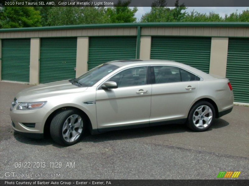 Gold Leaf Metallic / Light Stone 2010 Ford Taurus SEL AWD