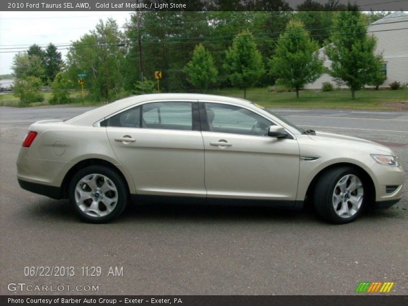 Gold Leaf Metallic / Light Stone 2010 Ford Taurus SEL AWD