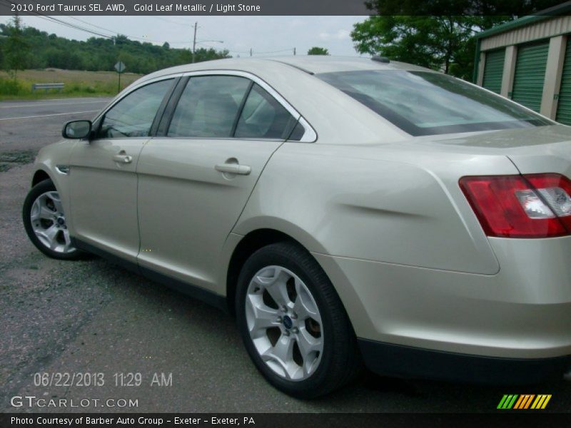 Gold Leaf Metallic / Light Stone 2010 Ford Taurus SEL AWD