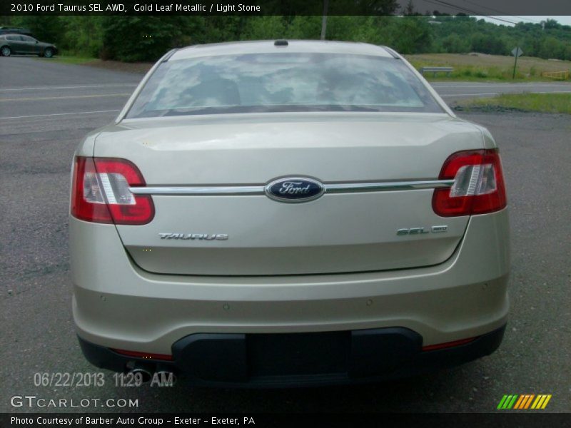 Gold Leaf Metallic / Light Stone 2010 Ford Taurus SEL AWD