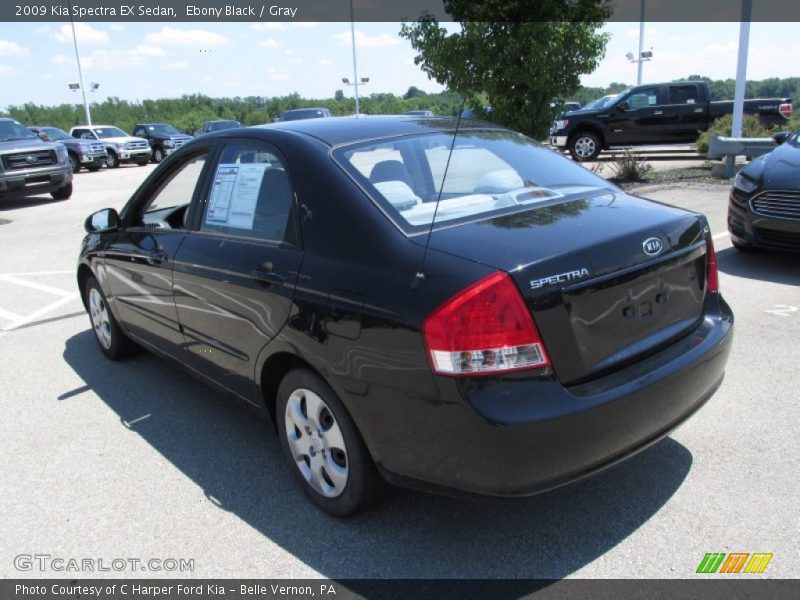 Ebony Black / Gray 2009 Kia Spectra EX Sedan