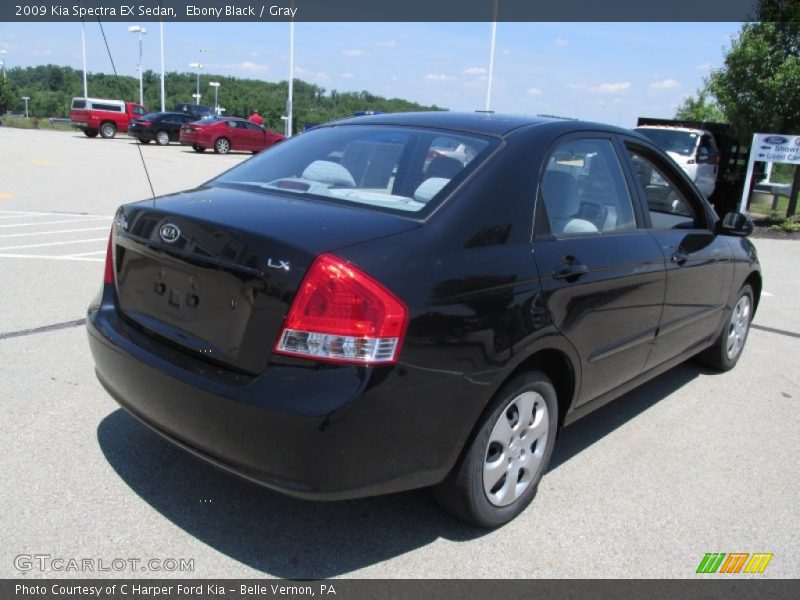 Ebony Black / Gray 2009 Kia Spectra EX Sedan